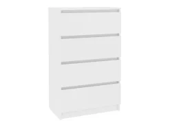 Aparador de madera contrachapada blanco 60x35x98,5 cm