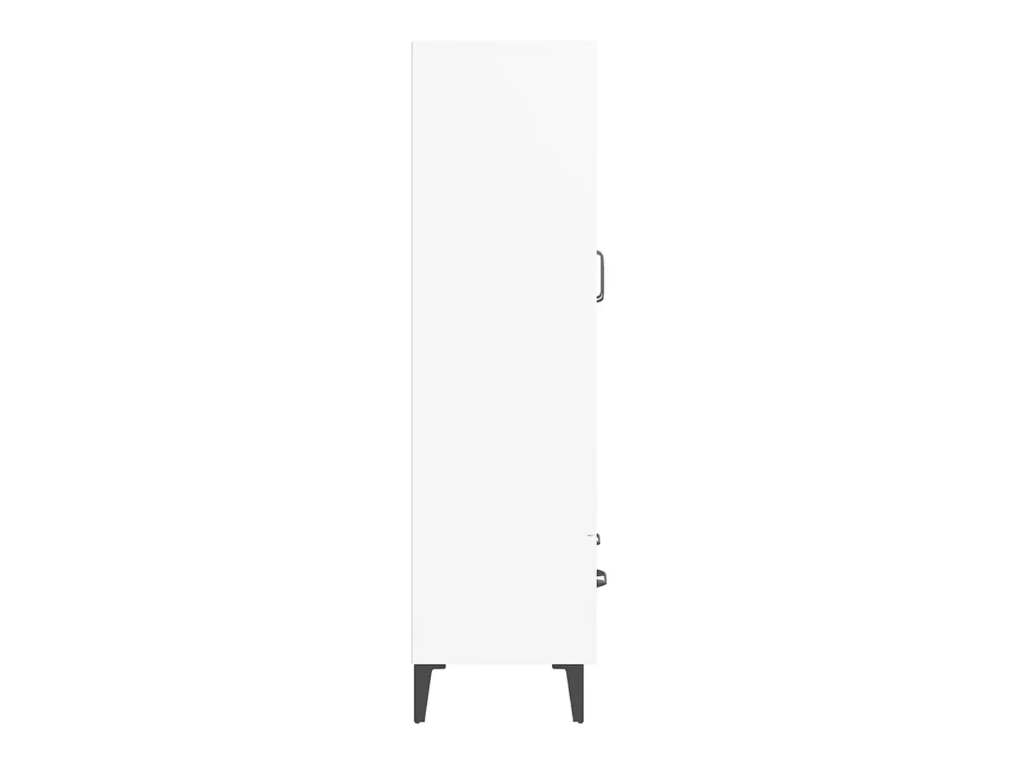 Aparador de madera contrachapada blanco 70x31x115 cm