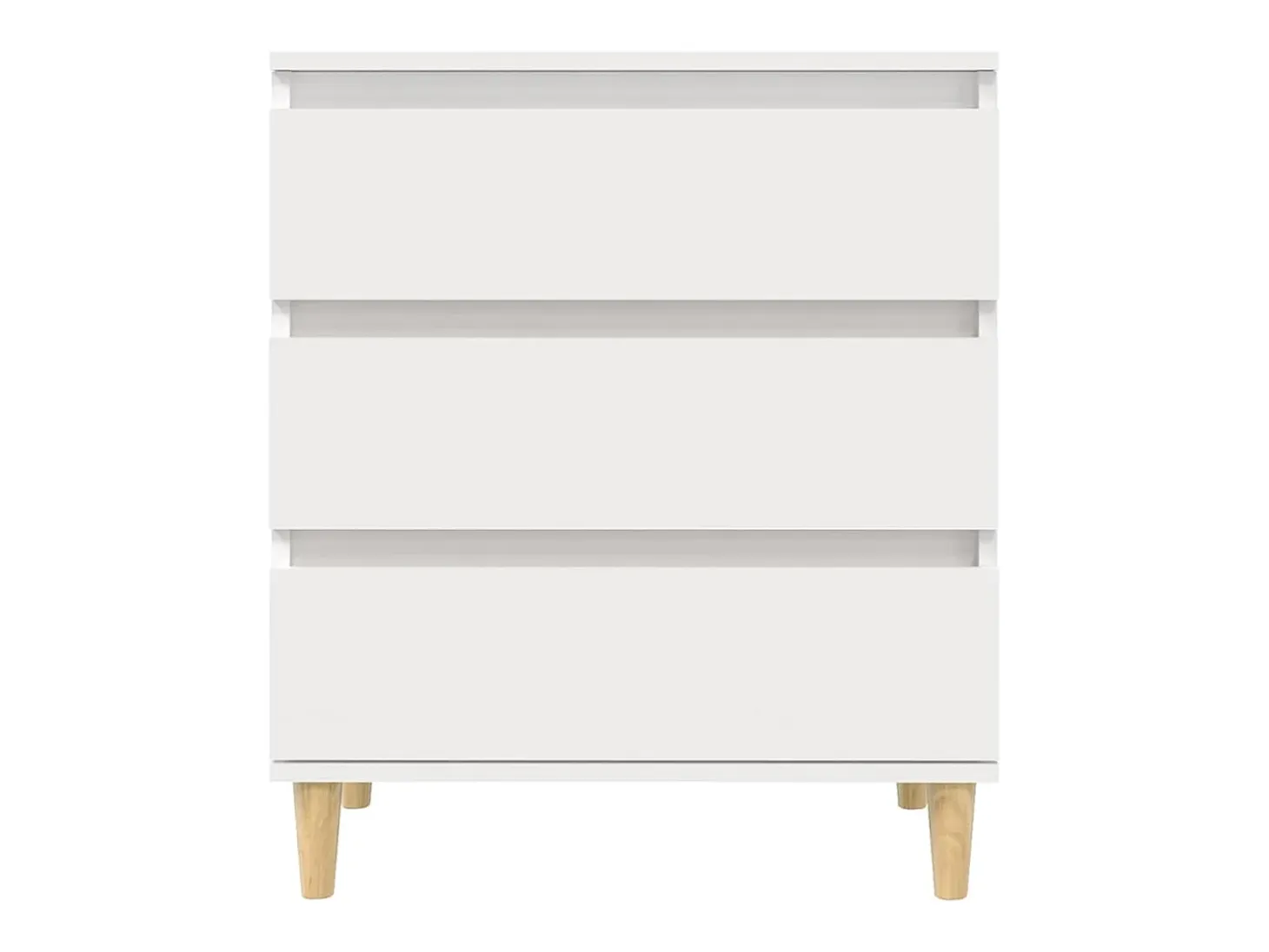Aparador de madera contrachapada blanco 60x35x70 cm