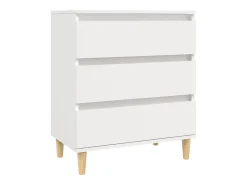 Aparador de madera contrachapada blanco 60x35x70 cm