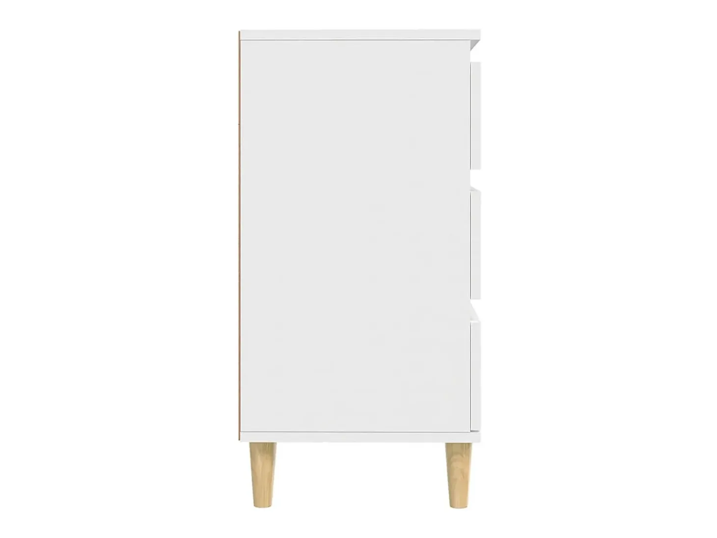 Aparador de madera contrachapada blanco 60x35x70 cm