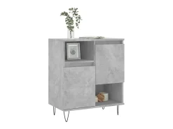 Aparador de madera contrachapada gris hormigón 60x35x70 cm ES52117