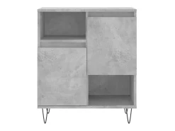 Aparador de madera contrachapada gris hormigón 60x35x70 cm ES52117