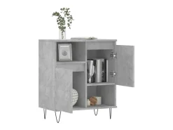 Aparador de madera contrachapada gris hormigón 60x35x70 cm ES52117
