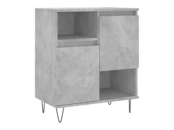 Aparador de madera contrachapada gris hormigón 60x35x70 cm ES52117