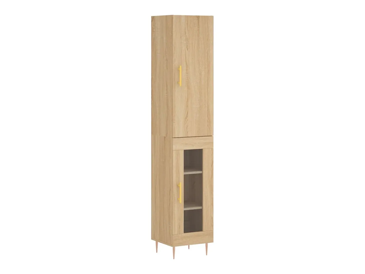 Aparador de madera contrachapada roble Sonoma 34,5x34x180 cm