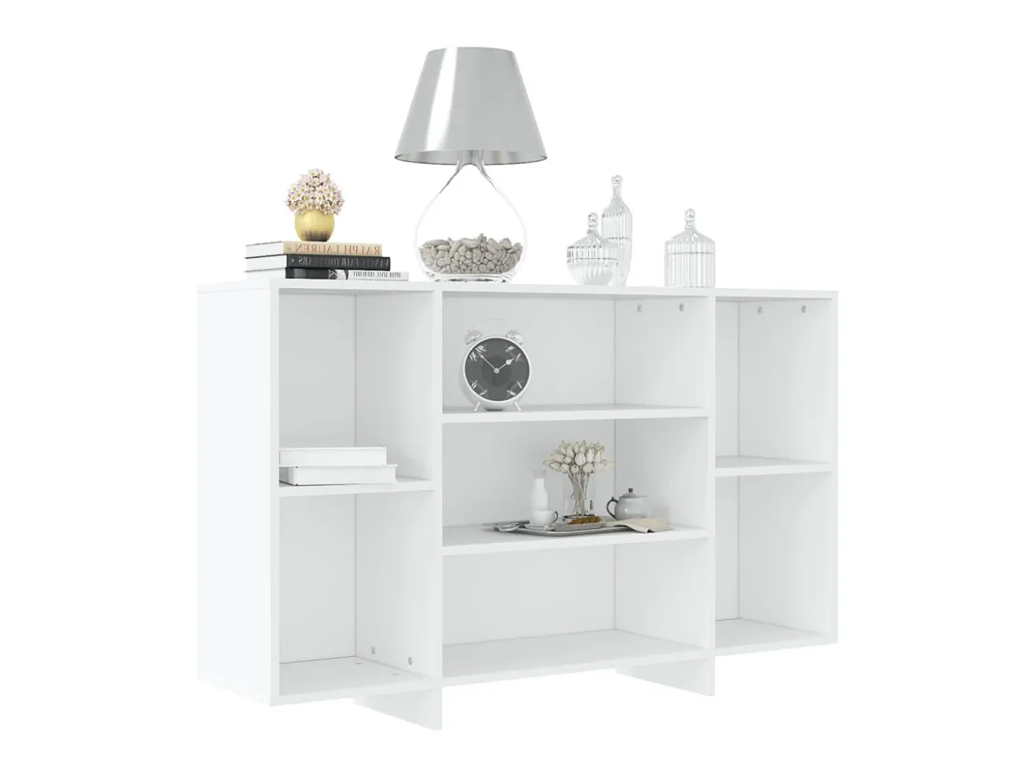 Aparador de madera contrachapada blanco 120x30x75 cm ES10520