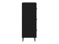 Aparador de madera contrachapada negro 34,5x34x90 cm