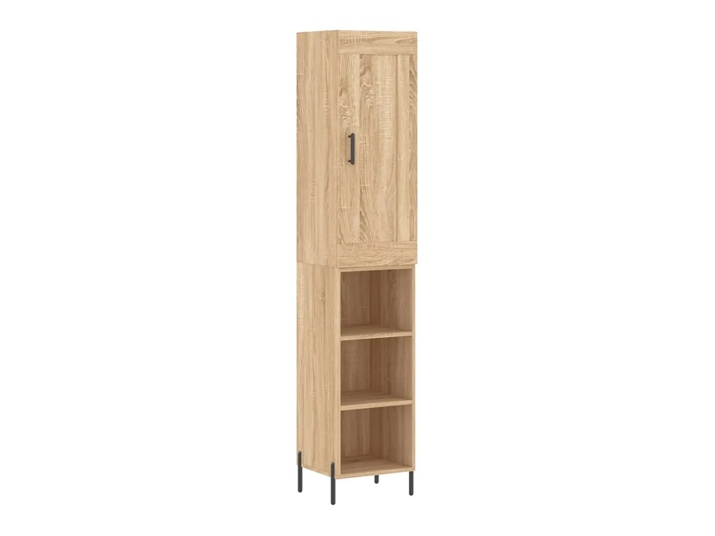 Aparador de madera contrachapada roble Sonoma 34,5x34x180 cm ES96986