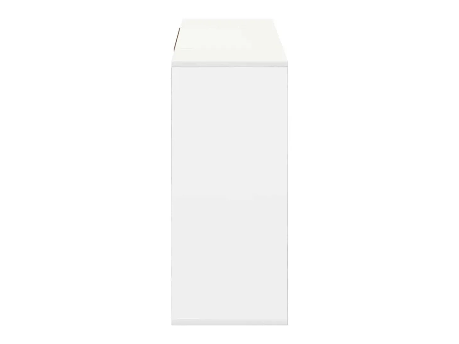 Aparador de madera contrachapada blanco 120x30x75 cm