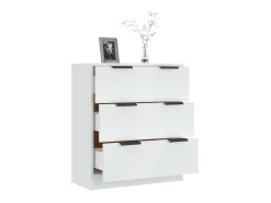 Aparador de madera contrachapada blanco 60x30x70 cm ES29080