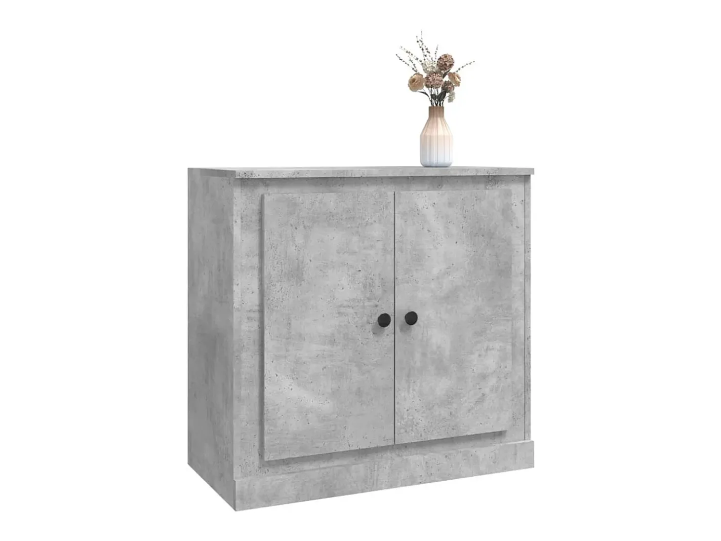 Aparador de madera contrachapada gris hormigón 70x35,5x67,5 cm