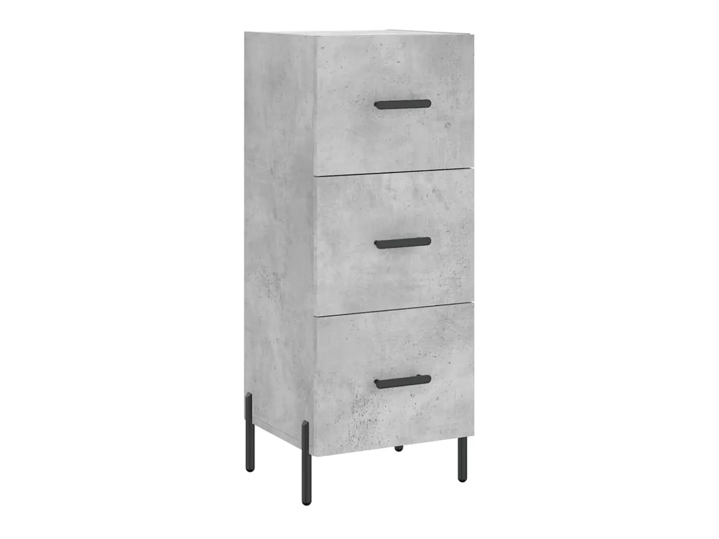 Aparador de madera contrachapada gris hormigón 34,5x34x180 cm ES27124