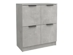 Aparador de madera contrachapada gris hormigón 60x30x70 cm ES38402