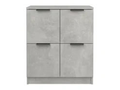 Aparador de madera contrachapada gris hormigón 60x30x70 cm ES38402