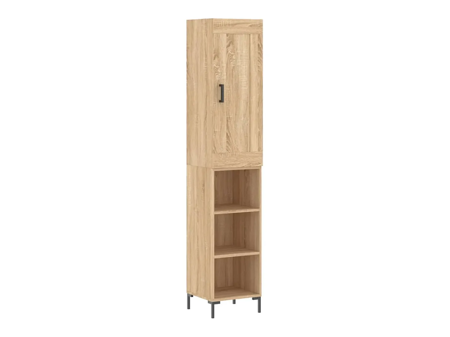 Aparador de madera contrachapada roble Sonoma 34,5x34x180 cm
