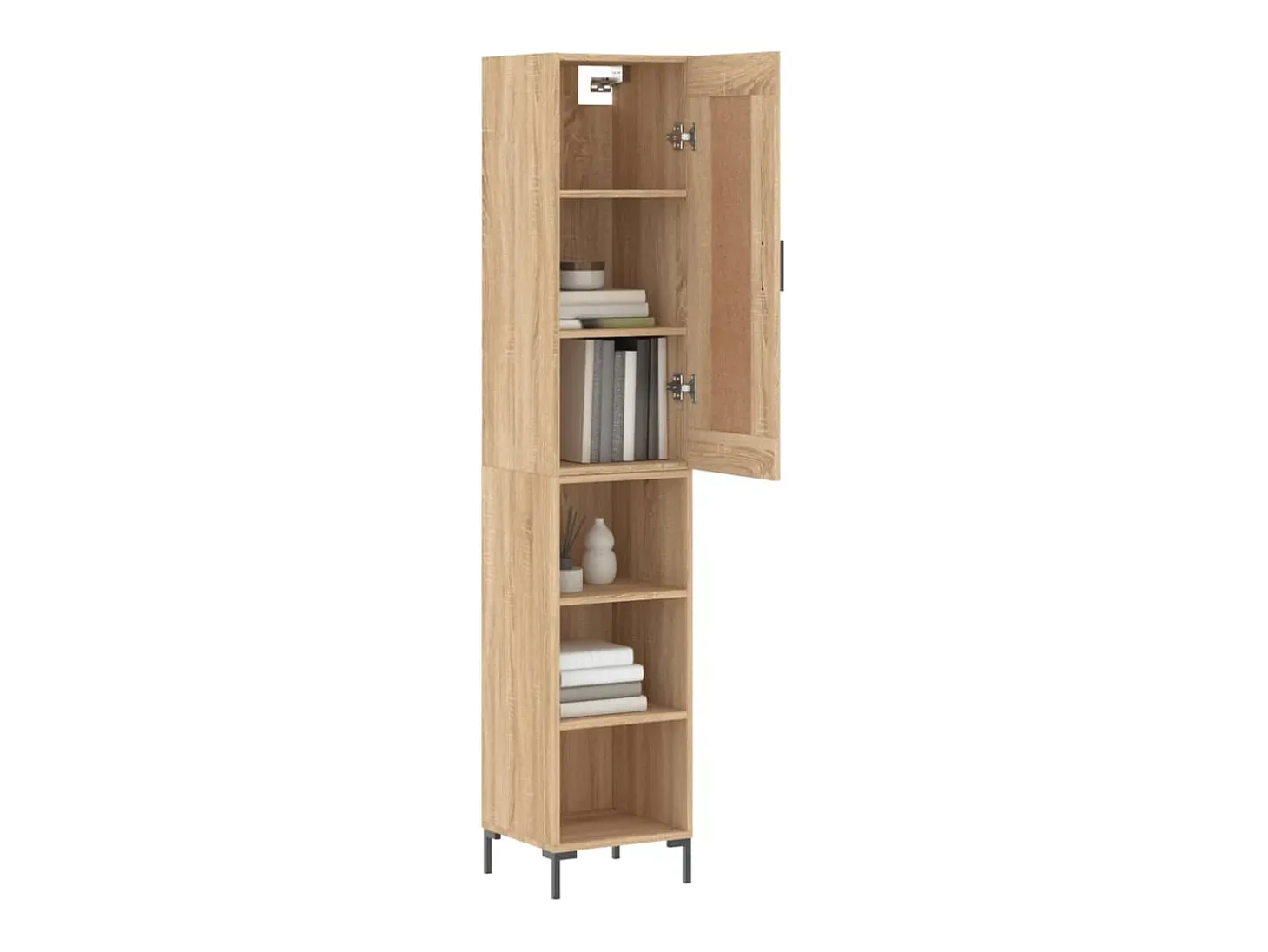 Aparador de madera contrachapada roble Sonoma 34,5x34x180 cm