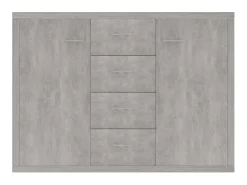 Aparador de madera contrachapada gris hormigón 60x30x70 cm ES11064
