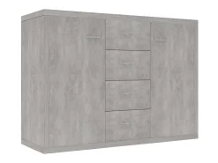 Aparador de madera contrachapada gris hormigón 60x30x70 cm ES11064