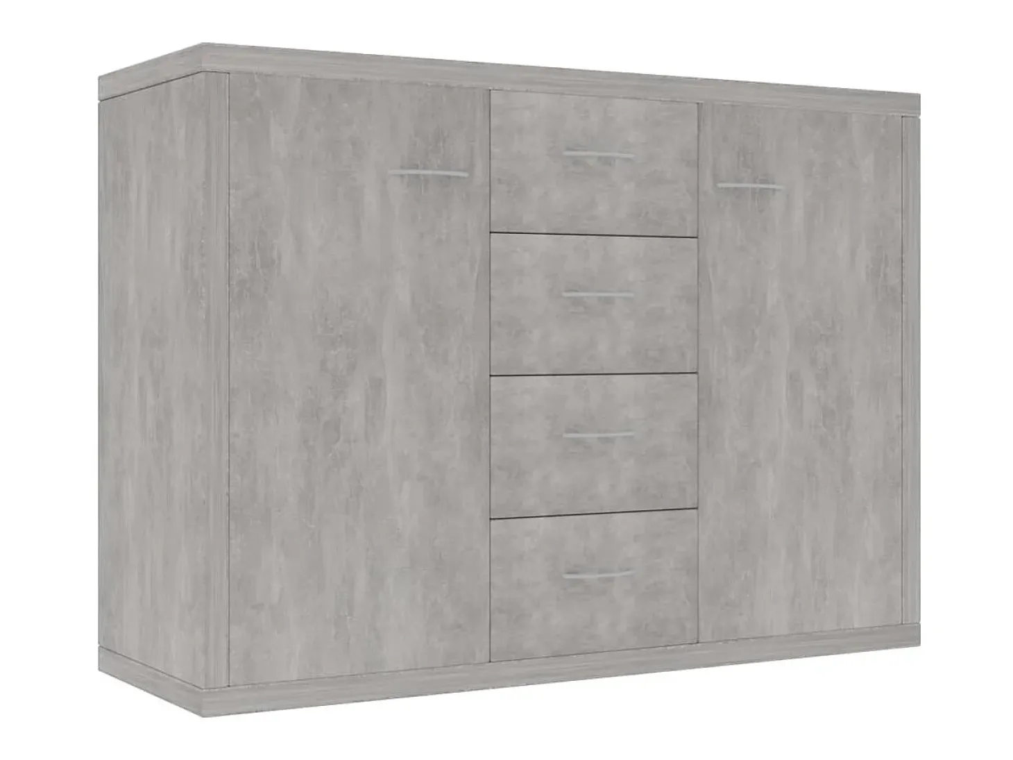 Aparador de madera contrachapada gris hormigón 60x30x70 cm ES11064
