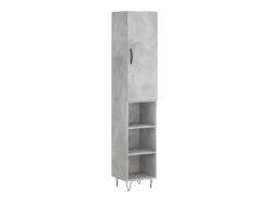 Aparador de madera contrachapada gris hormigón 34,5x34x180 cm ES55702