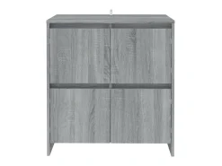 Aparador de madera contrachapada gris Sonoma 70x41x75 cm ES53491