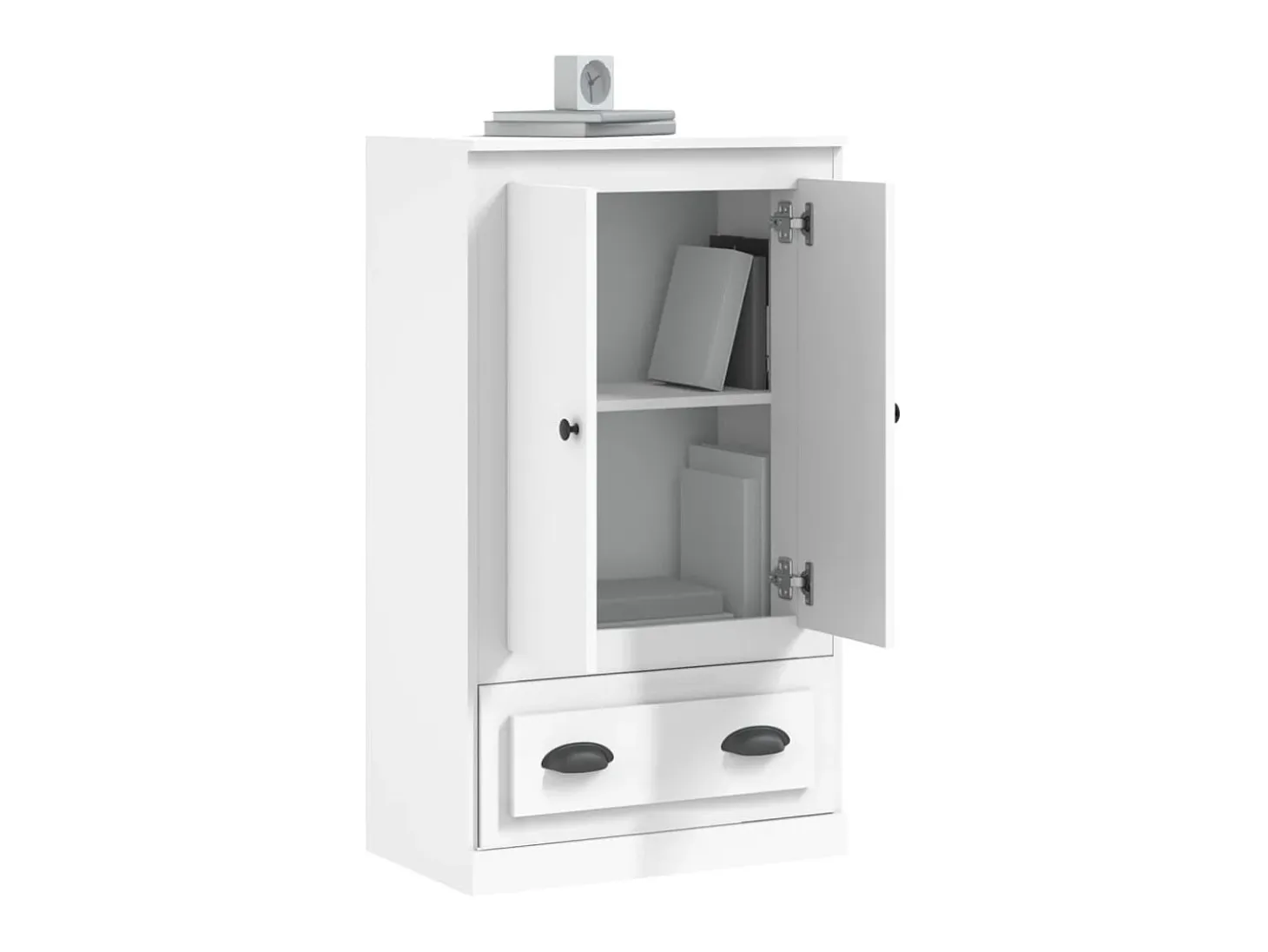 Aparador de madera contrachapada blanco 60x35,5x103,5 cm ES55870