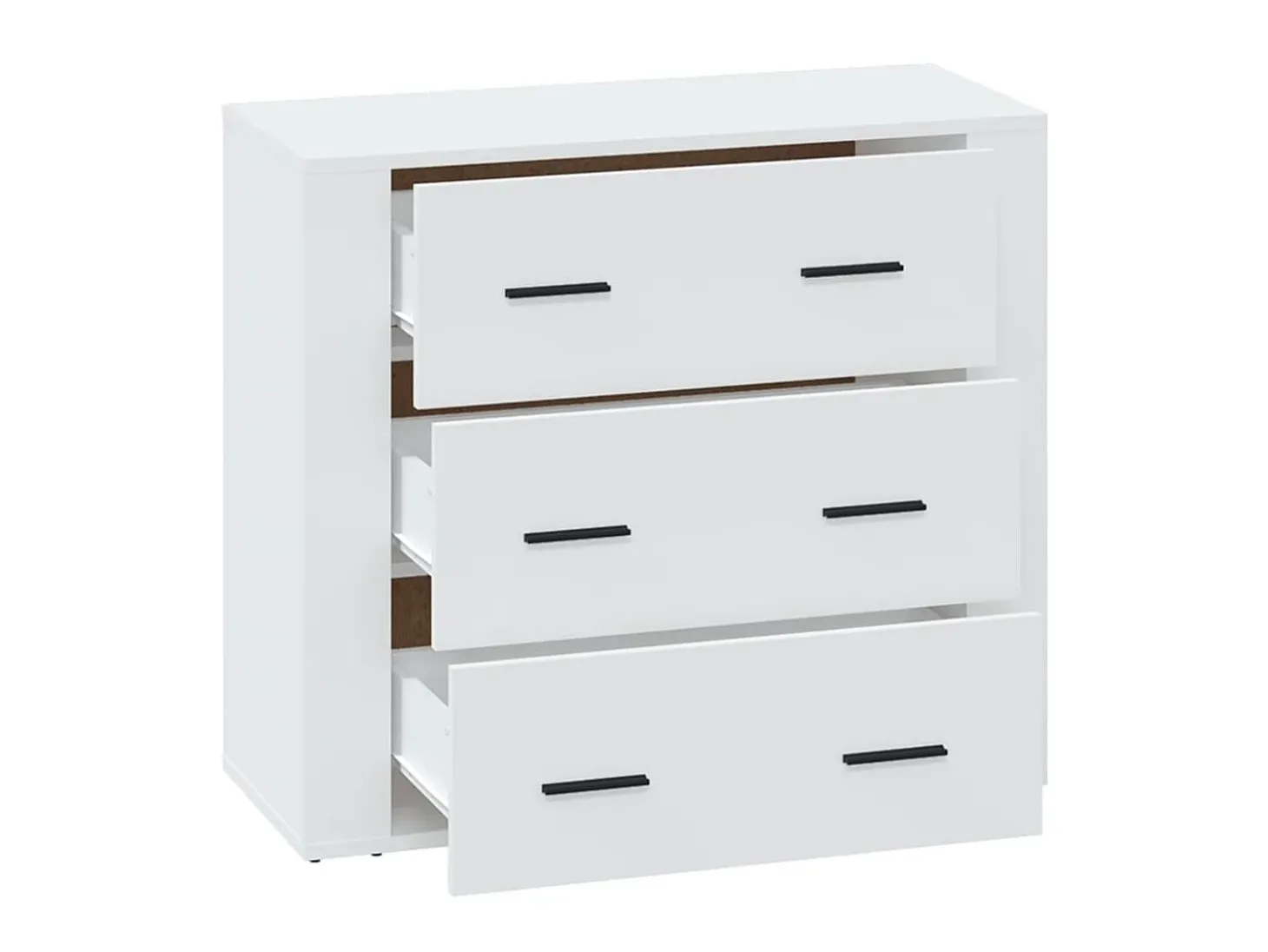 Aparador de madera contrachapada blanco 80x33x70 cm ES61268