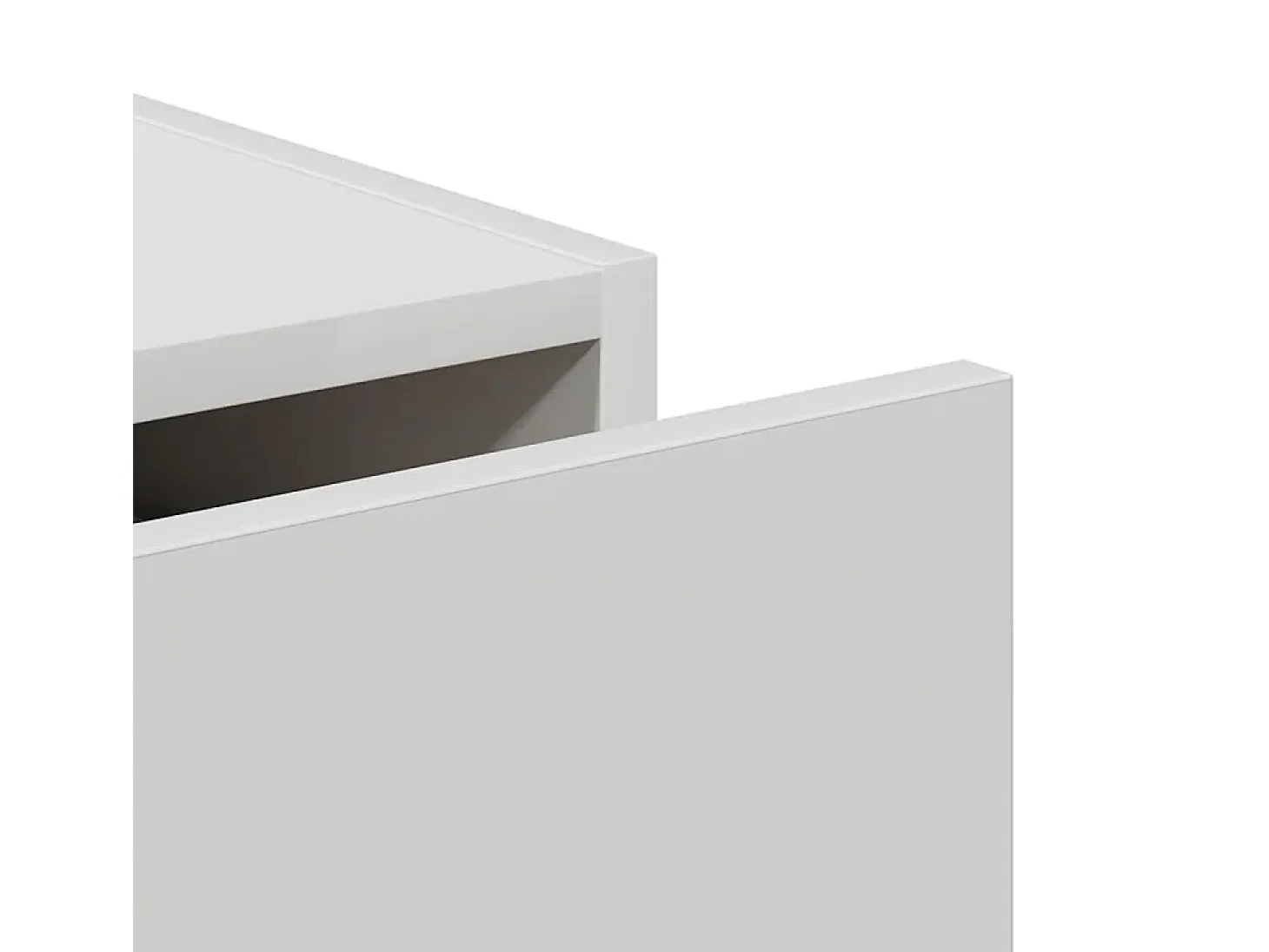 Aparador de madera contrachapada blanco 69,5x34x90 cm