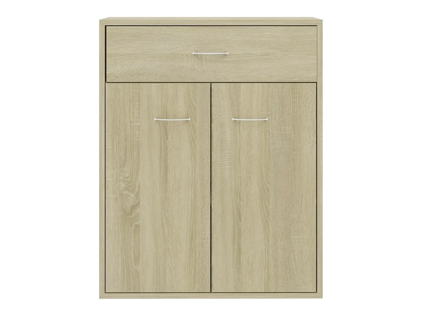 Aparador de madera contrachapada color roble Sonoma 60x30x75 cm