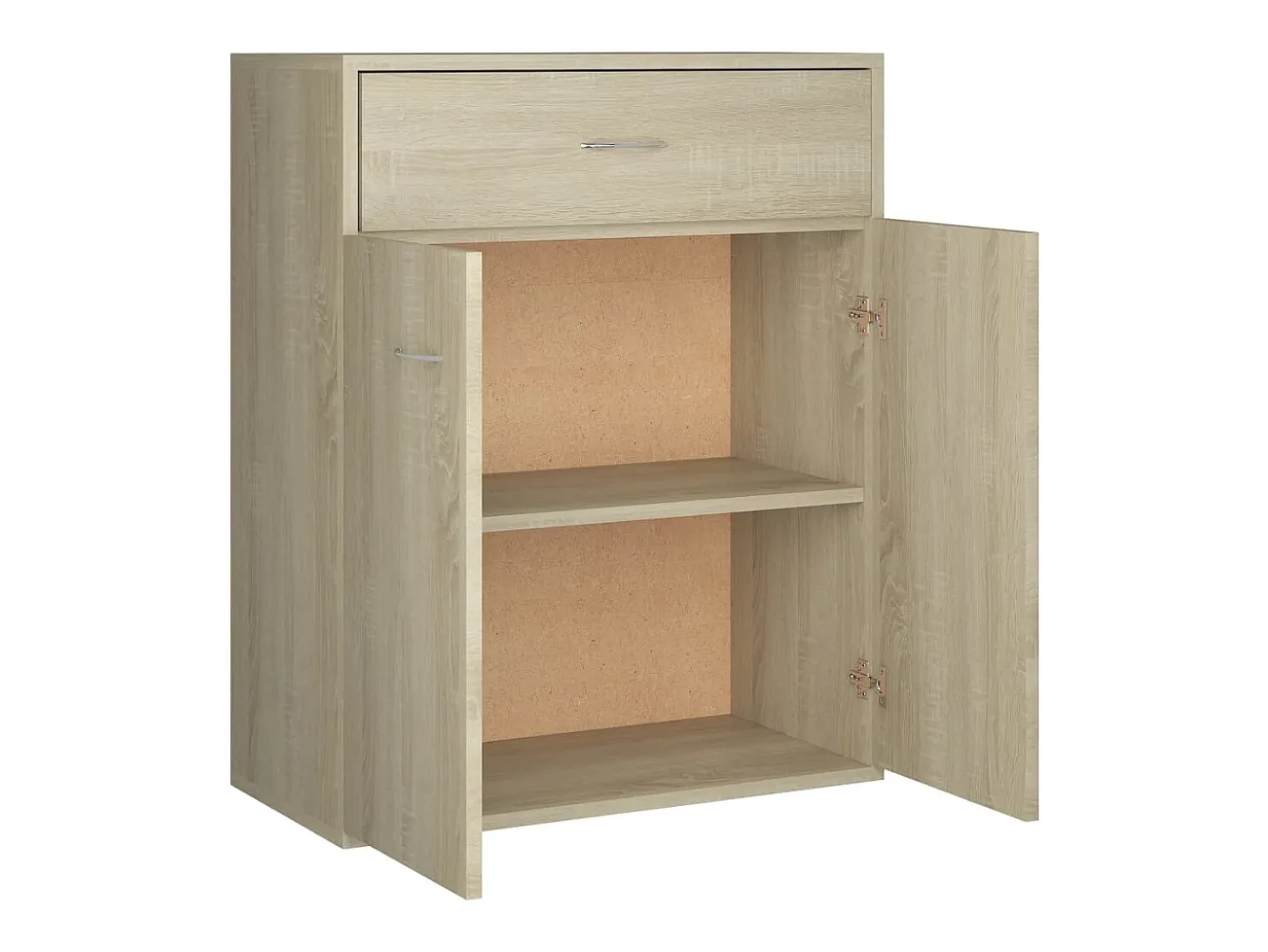 Aparador de madera contrachapada color roble Sonoma 60x30x75 cm