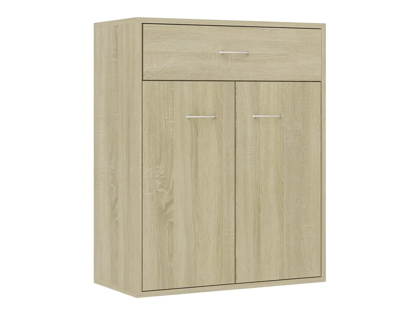 Aparador de madera contrachapada color roble Sonoma 60x30x75 cm