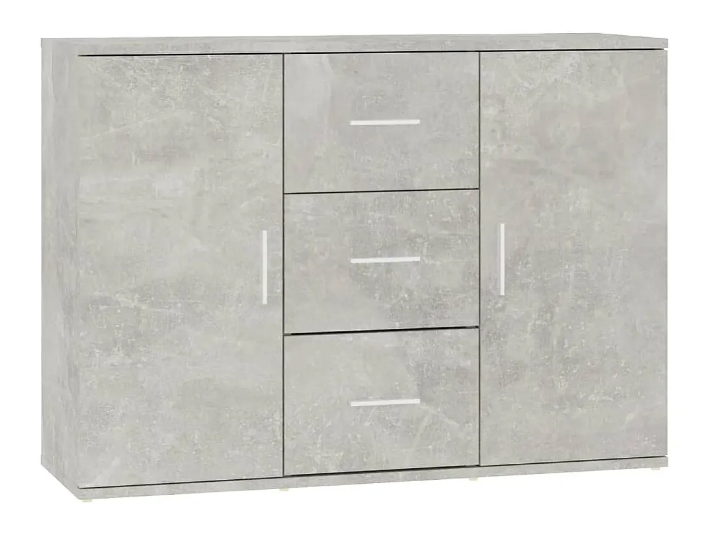 Aparador de madera contrachapada gris hormigón 91x29,5x65 cm ES37114