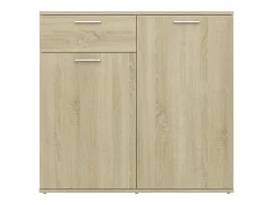 Aparador de madera contrachapada color roble Sonoma 80x36x75 cm