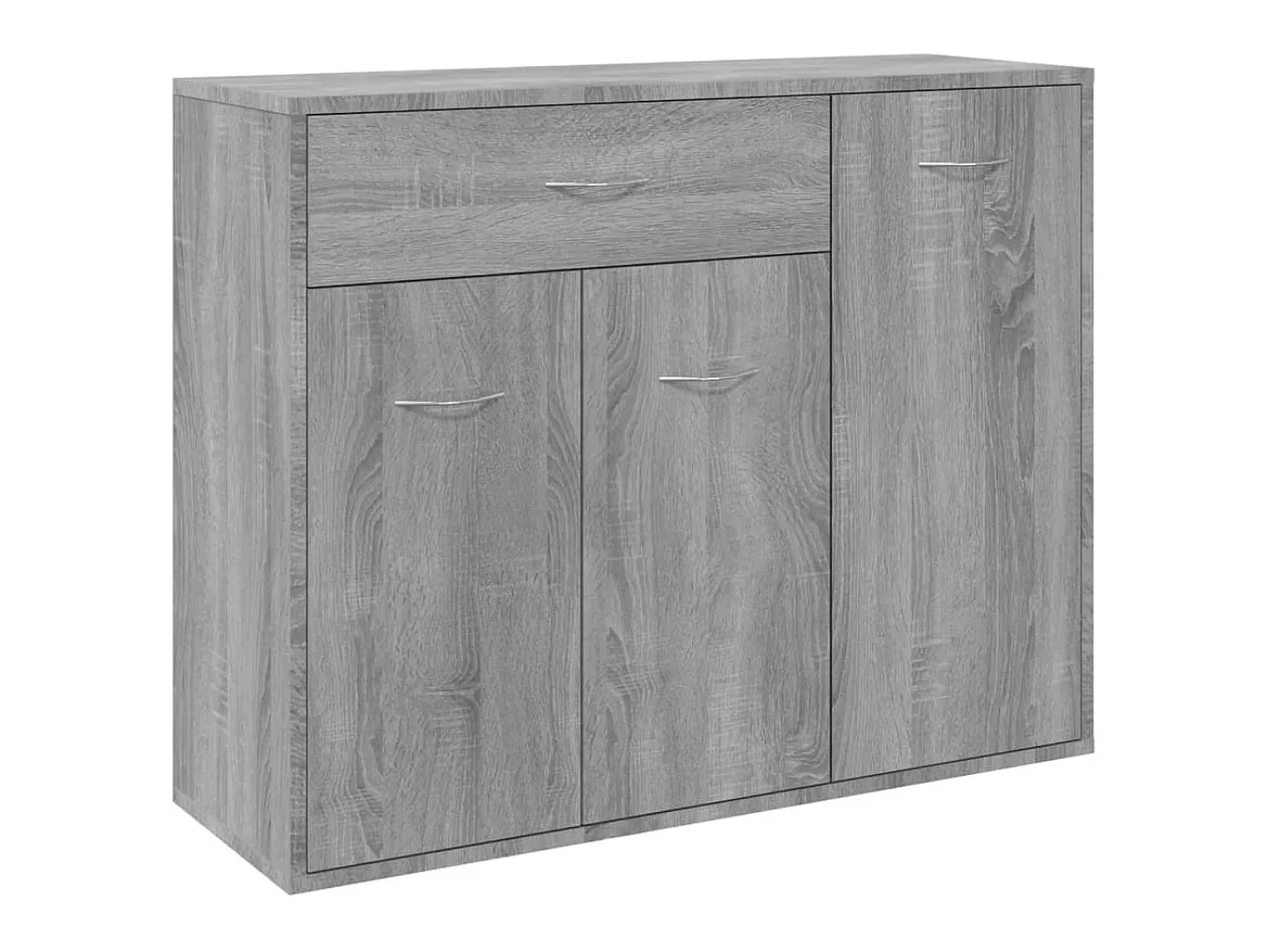 Aparador de madera contrachapada gris Sonoma 88x30x70 cm ES56818