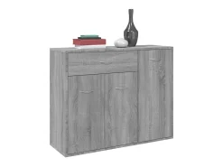 Aparador de madera contrachapada gris Sonoma 88x30x70 cm ES56818