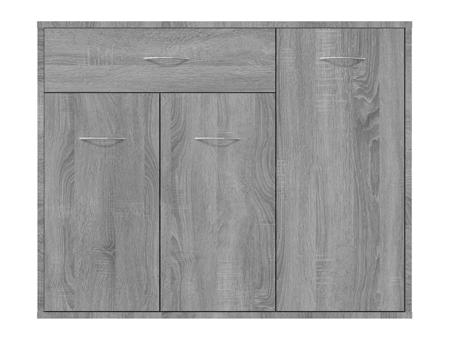 Aparador de madera contrachapada gris Sonoma 88x30x70 cm ES56818
