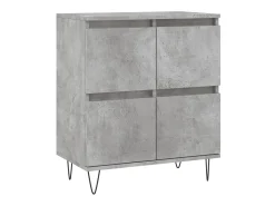 Aparador de madera contrachapada gris hormigón 60x35x70 cm ES20749