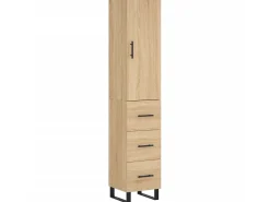 Aparador de madera contrachapada roble Sonoma 34,5x34x180 cm ES15038