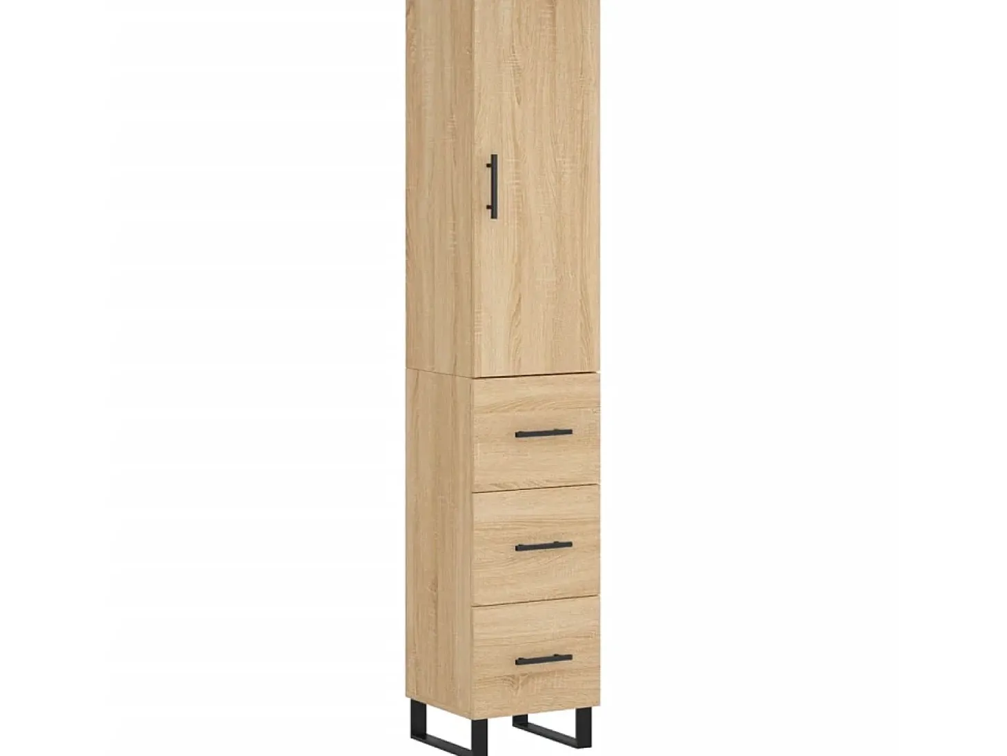 Aparador de madera contrachapada roble Sonoma 34,5x34x180 cm ES15038