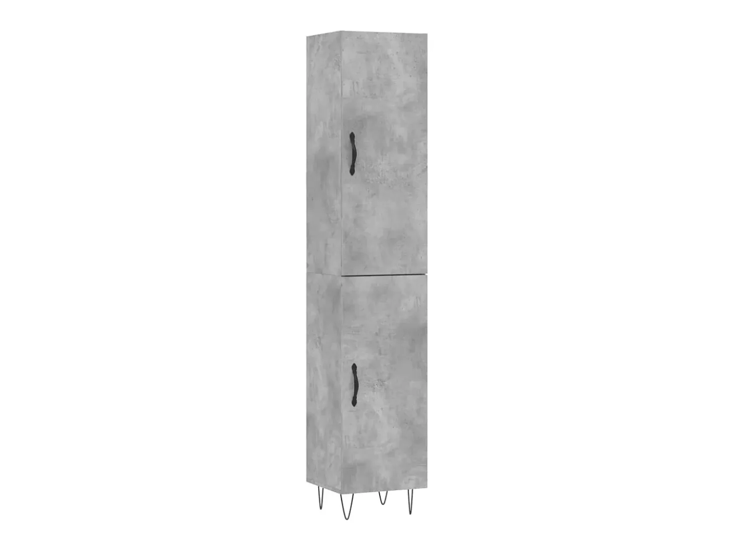 Aparador de madera contrachapada gris hormigón 34,5x34x180 cm ES53105