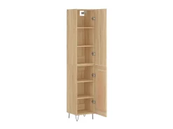 Aparador de madera contrachapada roble Sonoma 34,5x34x180 cm ES66709
