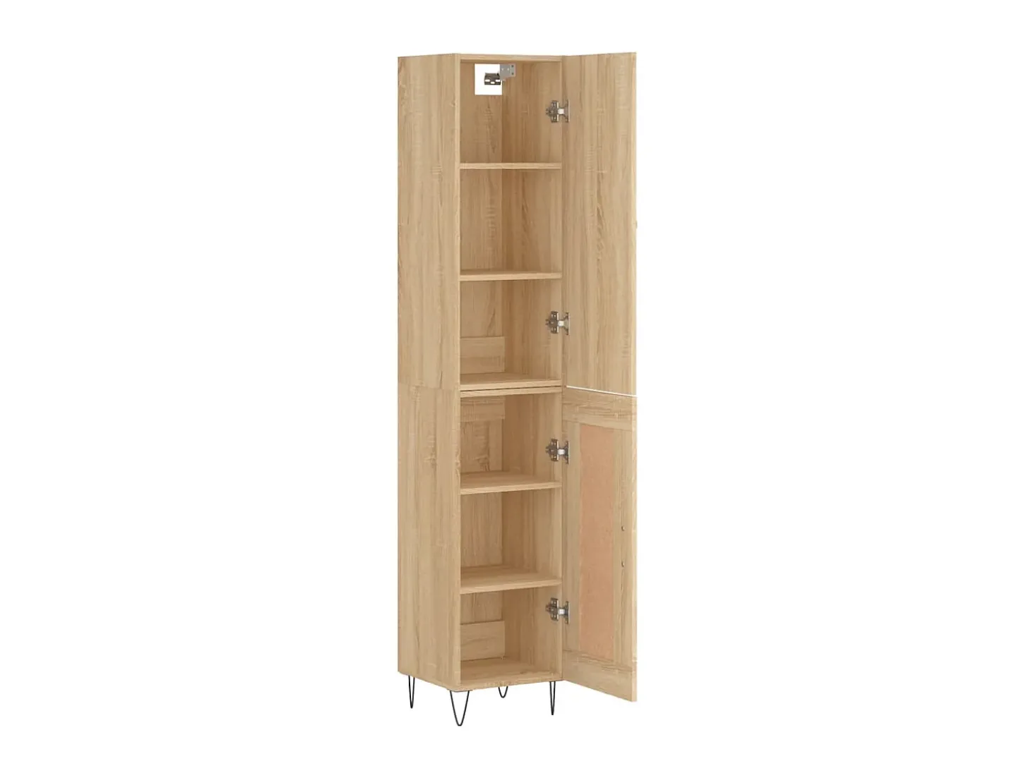 Aparador de madera contrachapada roble Sonoma 34,5x34x180 cm ES66709