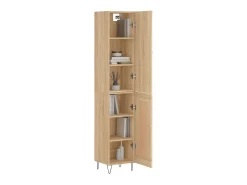 Aparador de madera contrachapada roble Sonoma 34,5x34x180 cm ES66709