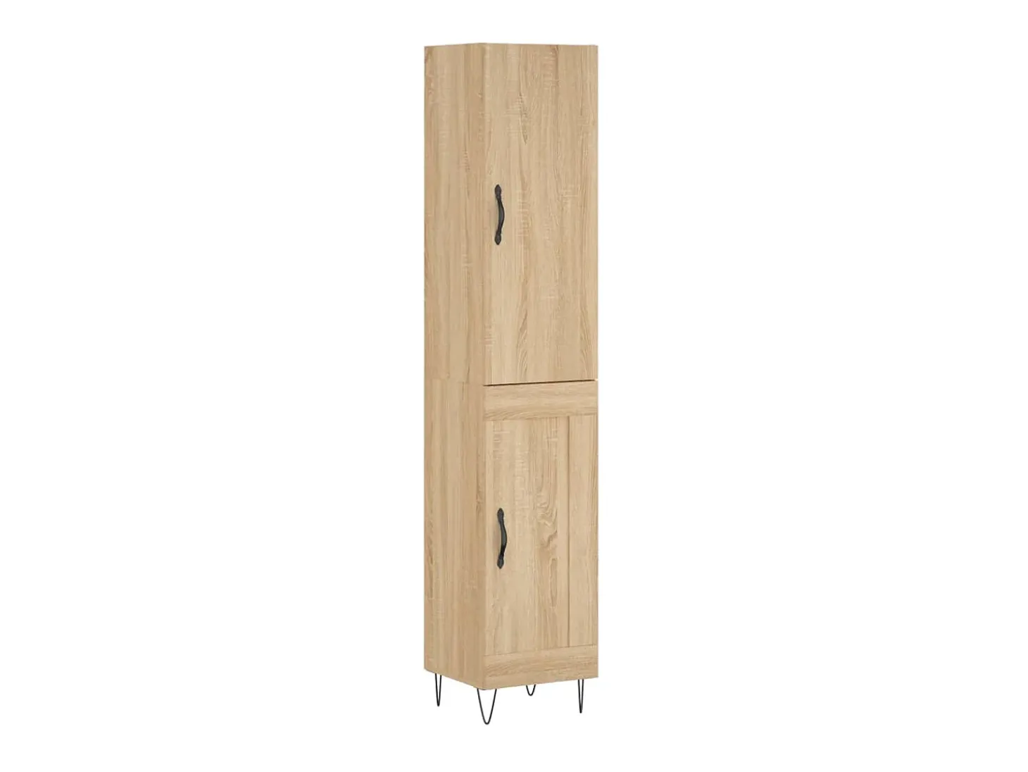 Aparador de madera contrachapada roble Sonoma 34,5x34x180 cm ES66709