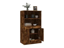 Aparador de madera contrachapada roble ahumado 60x35,5x103,5 cm ES20945