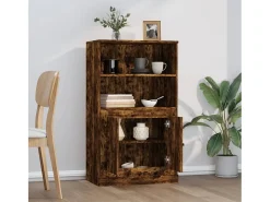 Aparador de madera contrachapada roble ahumado 60x35,5x103,5 cm ES20945