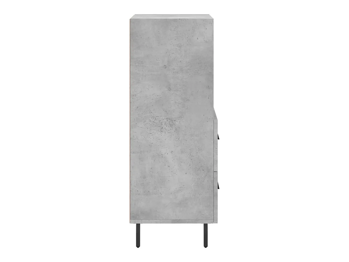 Aparador de madera contrachapada gris hormigón 34,5x34x90 cm