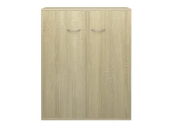 Aparador de madera contrachapada color roble Sonoma 60x30x75 cm ES34214