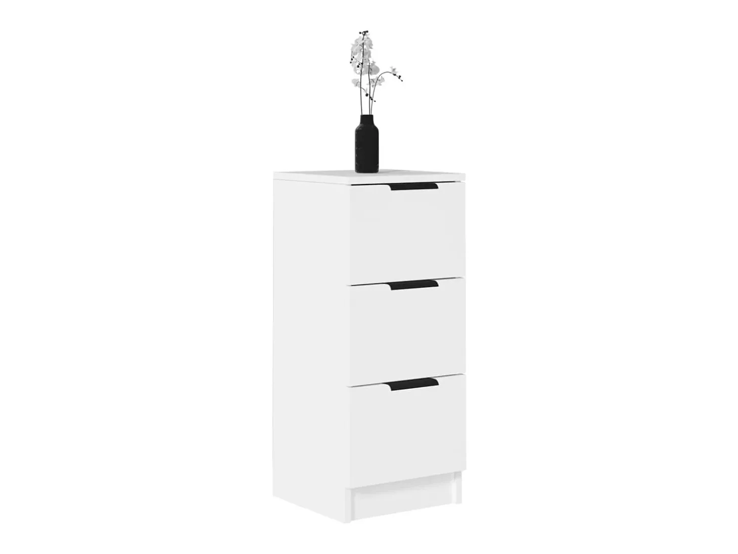 Aparador de madera contrachapada blanco 30x30x70 cm ES18912